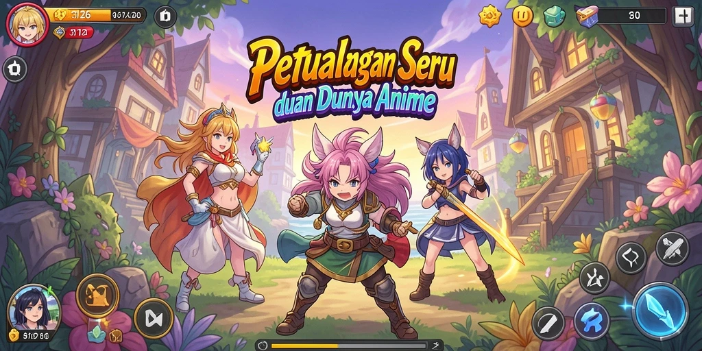 Tampilan menarik dari gameplay Anime di 3126.