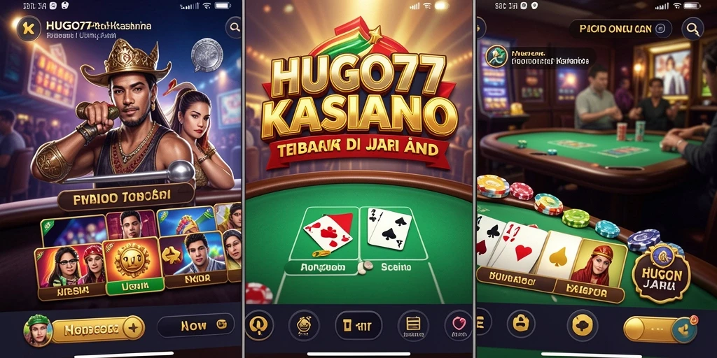 Screenshot HUGO77 menampilkan gameplay menarik dengan suasana kasino yang realistis.