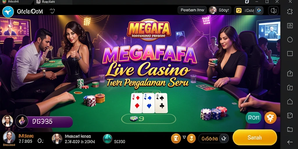 Tampilan gameplay Live Casino yang mengasyikkan dan interaktif.