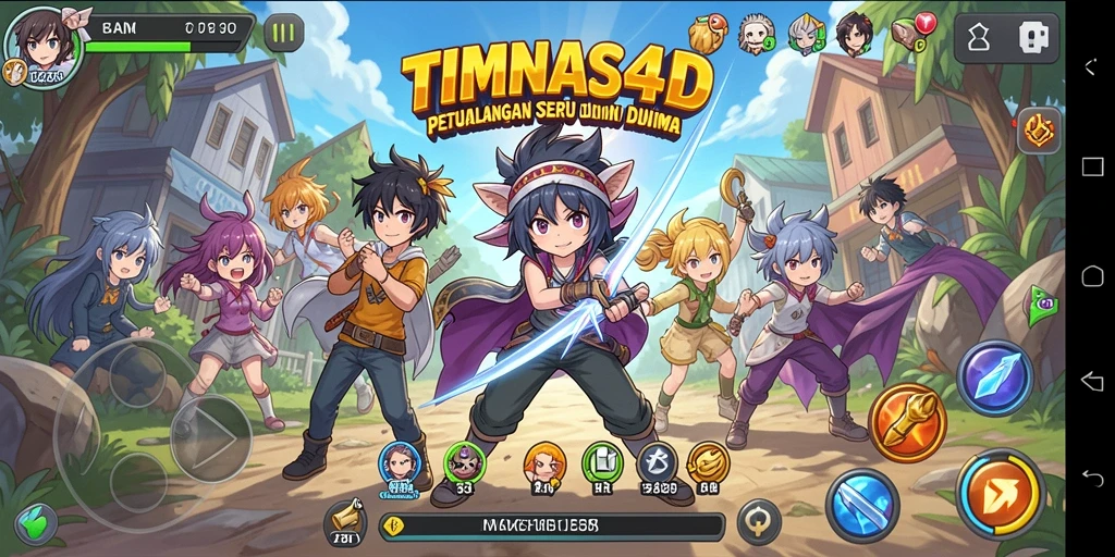 Tampilan gameplay seru dari dunia Anime di TIMNAS4D.